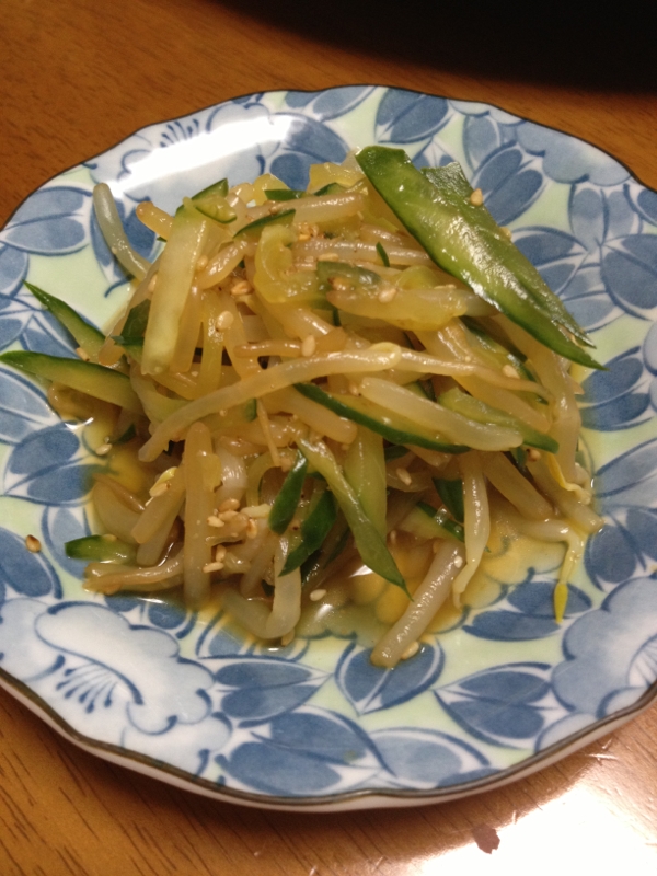 もやしときゅうりの☆ちょい辛酢の物