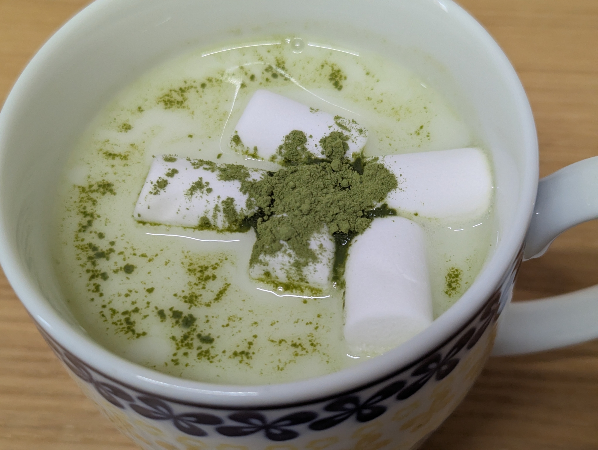マシュマロ緑茶ミルク