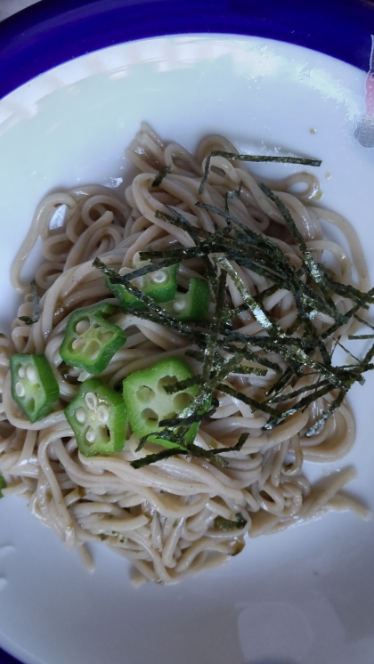 オクラ海苔蕎麦✧˖°