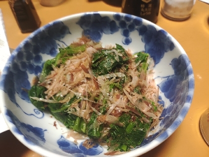 ほうれん草のおひたし（昆布だし＆はちみつ）