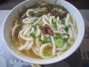 梅とろろ昆布うどん♪