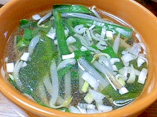 ニラの中華スープ
