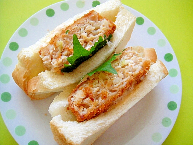 【青じそ】青じそマヨのメンチカツサンド