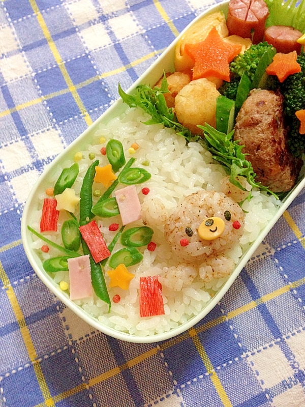 簡単キャラ弁☆七夕飾りのお弁当♪