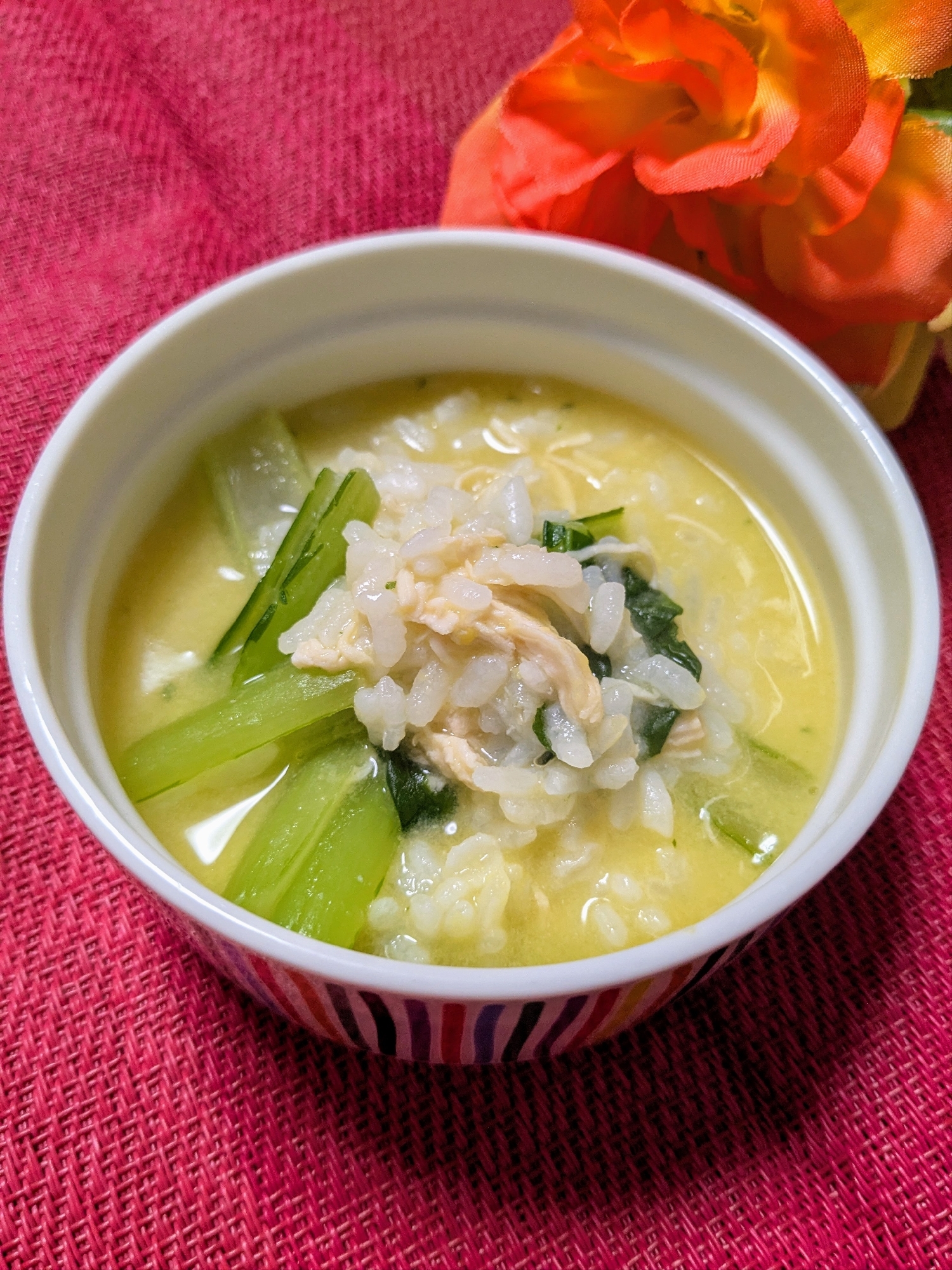 離乳食に！〜小松菜とささみのおじや〜