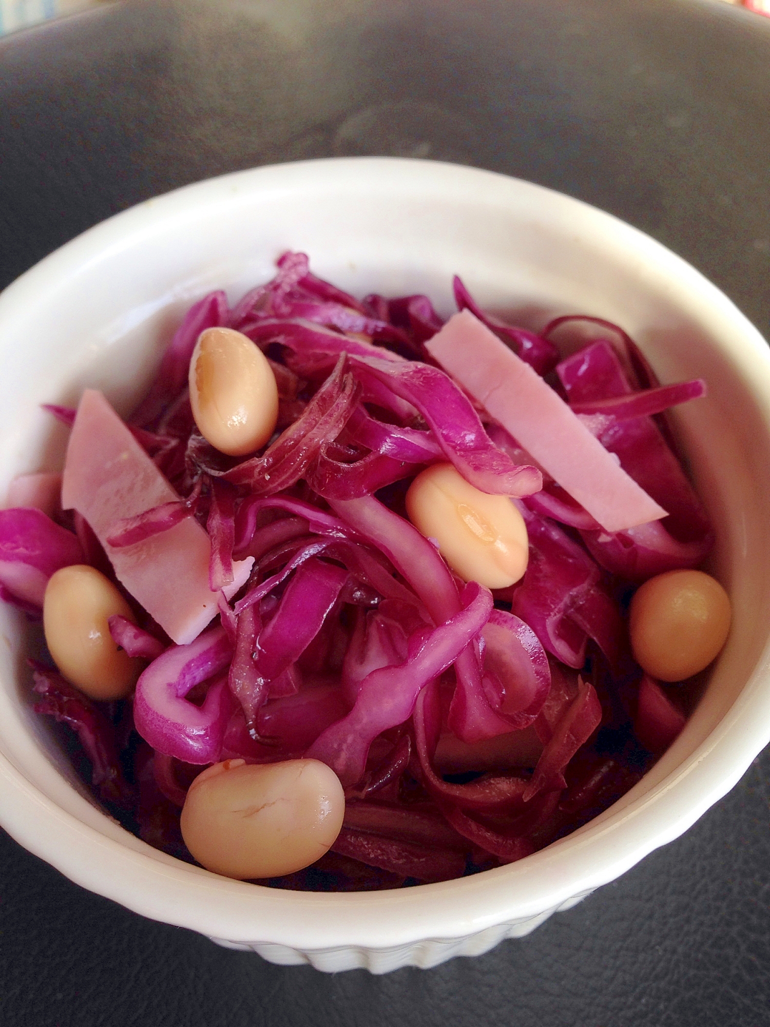 紫キャベツと大豆のデリ風サラダ