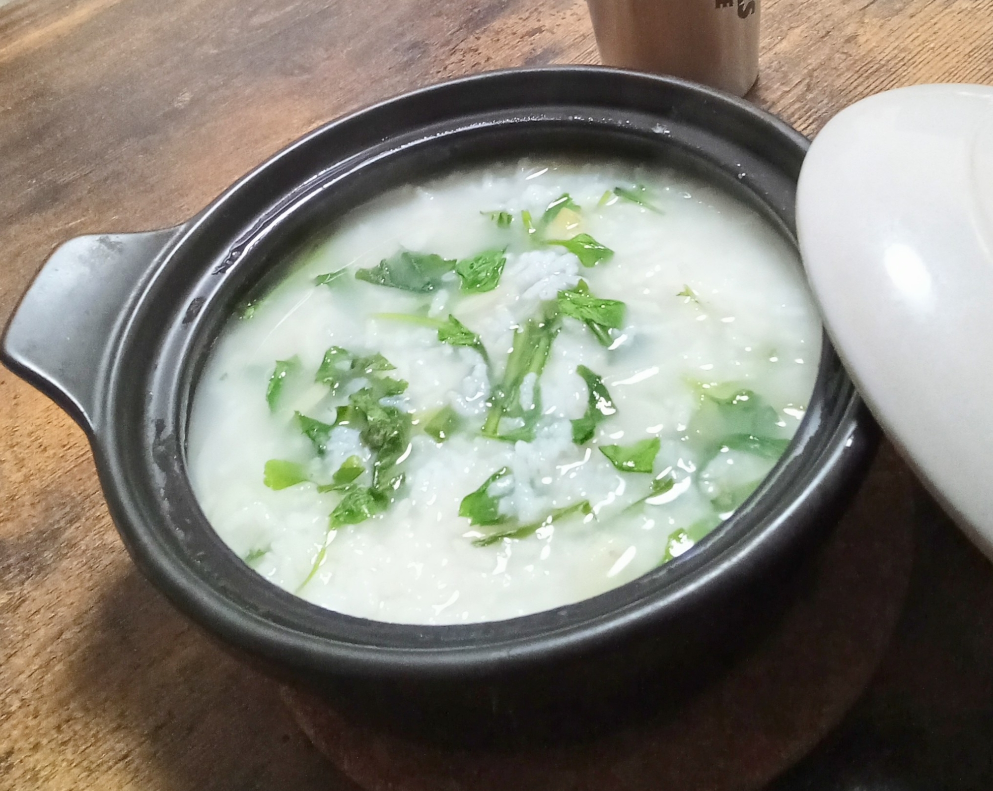 土鍋で七草粥