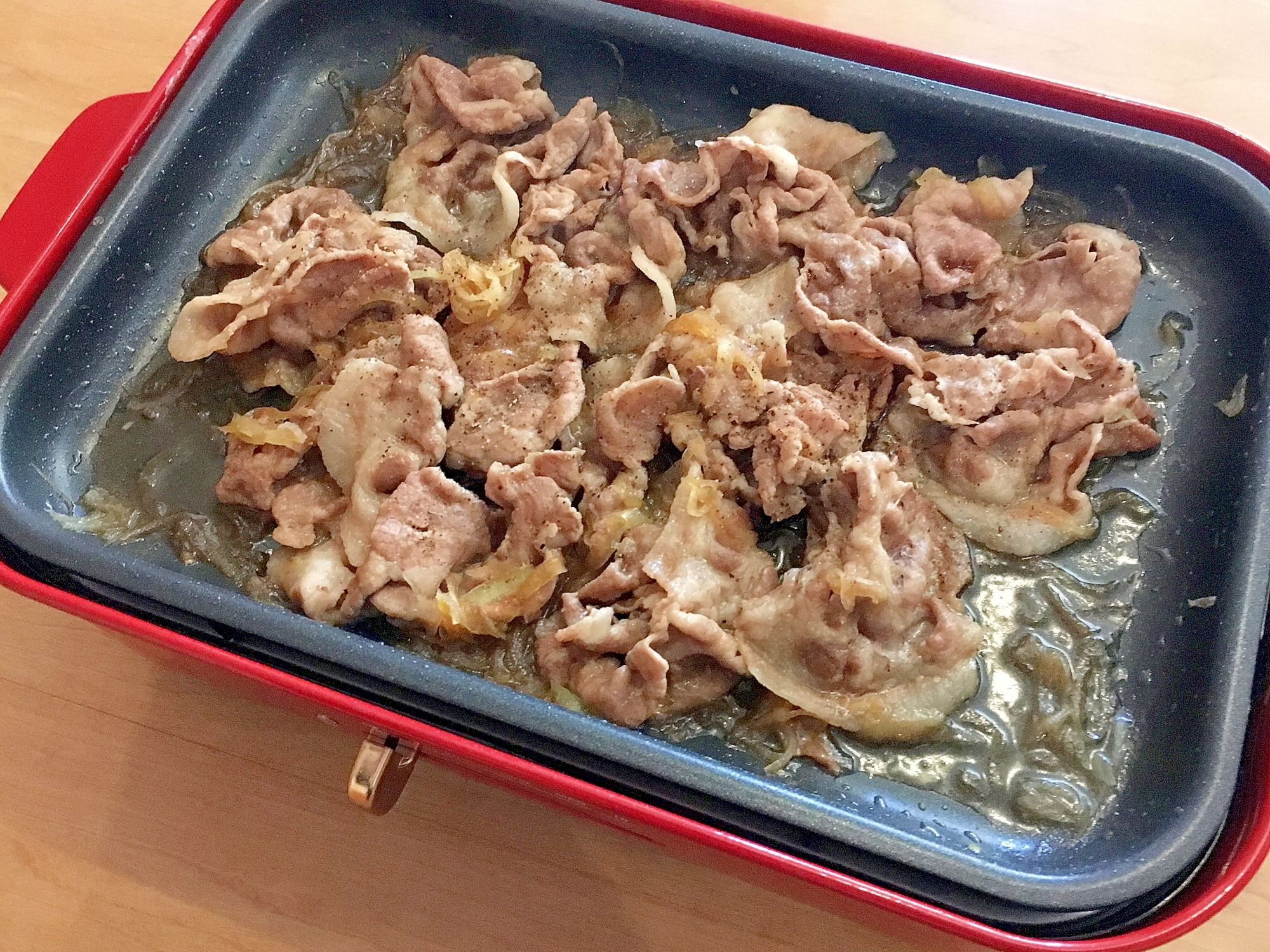 ホットプレートで作る簡単豚焼き レシピ 作り方 By Ahir 楽天レシピ