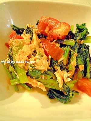 トマトと小松菜と卵の中華炒め レシピ 作り方 By Nana S Recipe 楽天レシピ