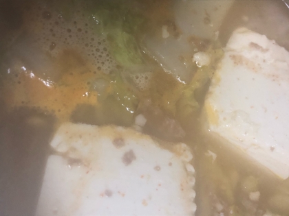 ひき肉と豆腐のキムチスープ