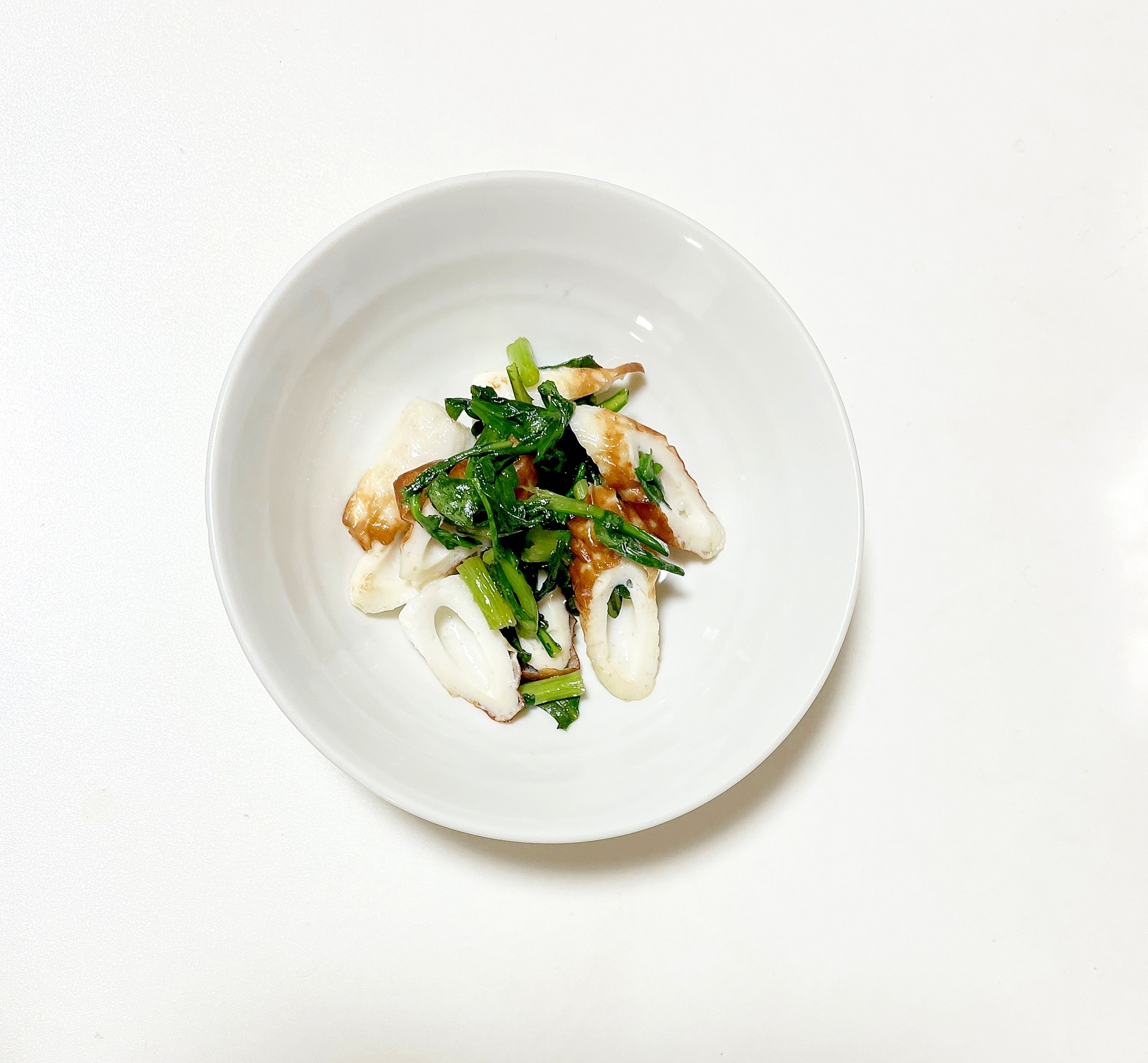 青菜野菜と竹輪の簡単炒め