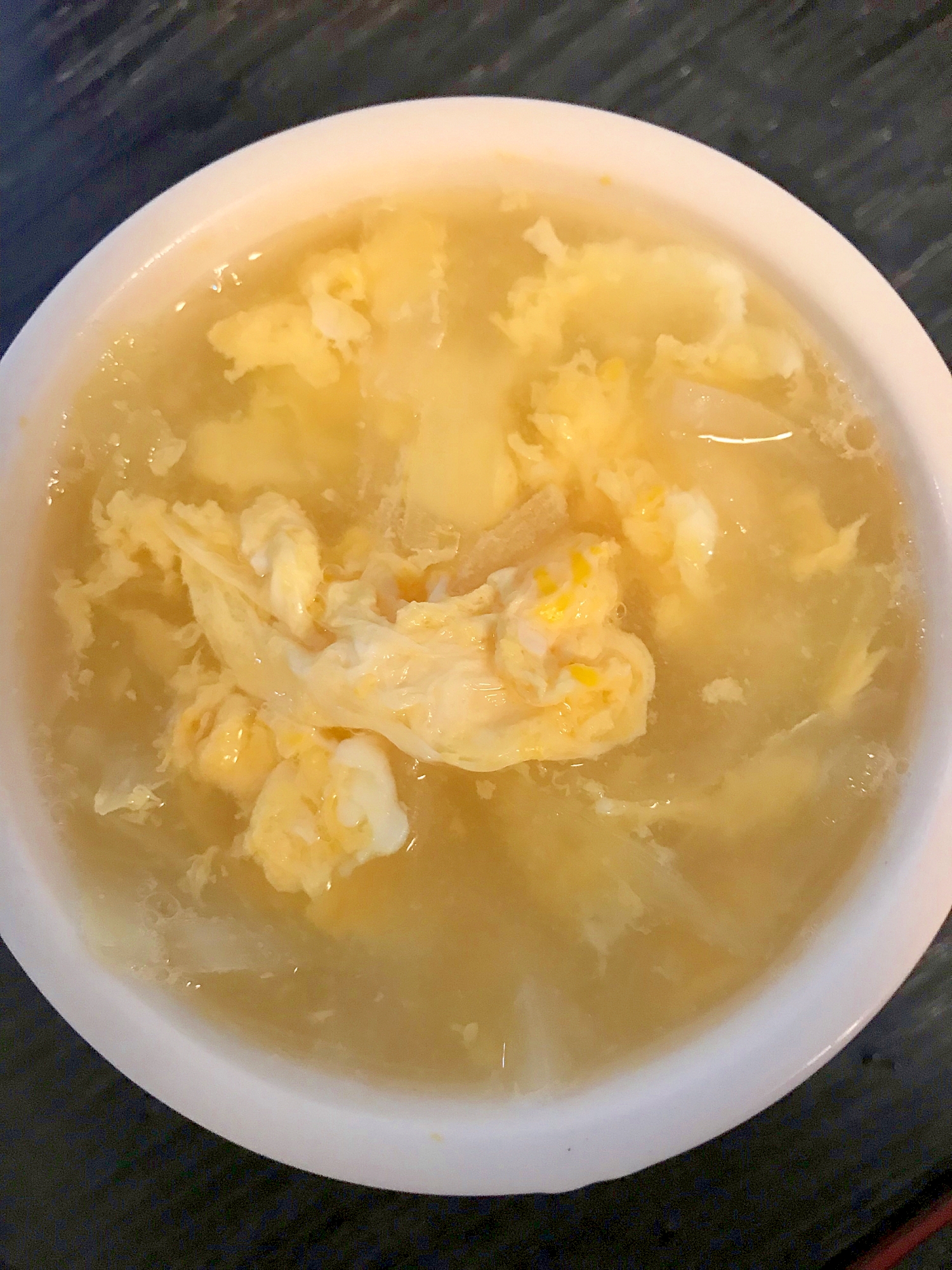 玉ねぎ入り卵スープ