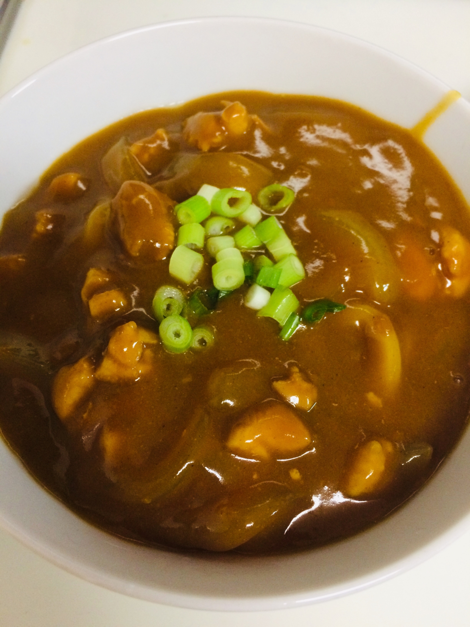 鶏もも肉でカレーうどん