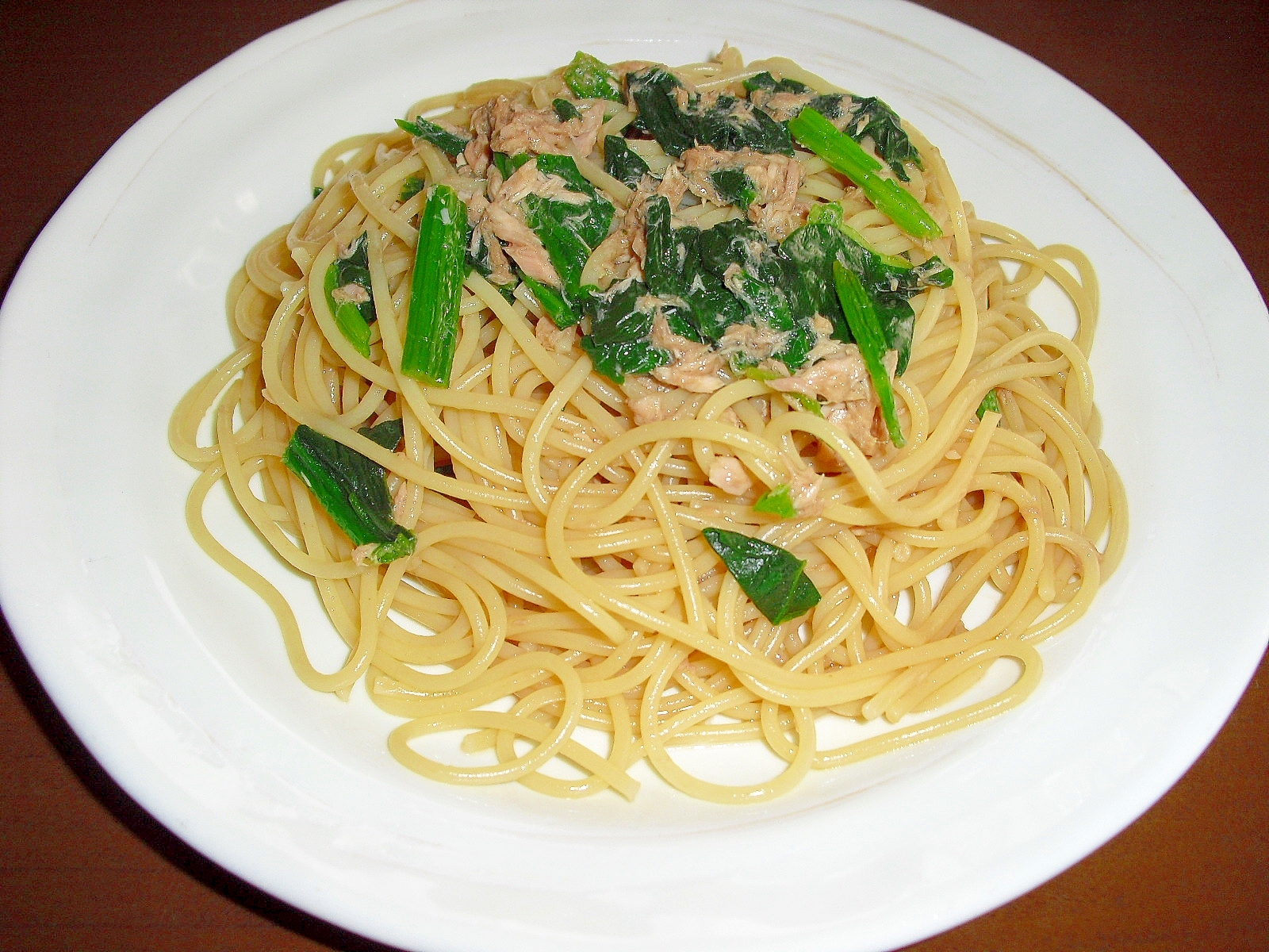 ポン酢で簡単♪我が家の“ツナとほうれん草のパスタ”