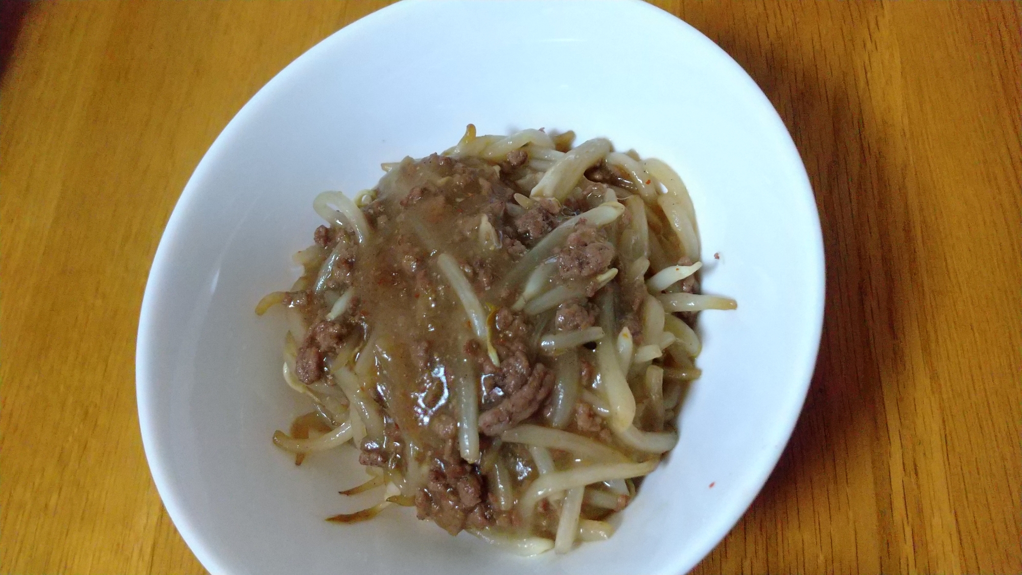 もやしのひき肉あんかけ炒め