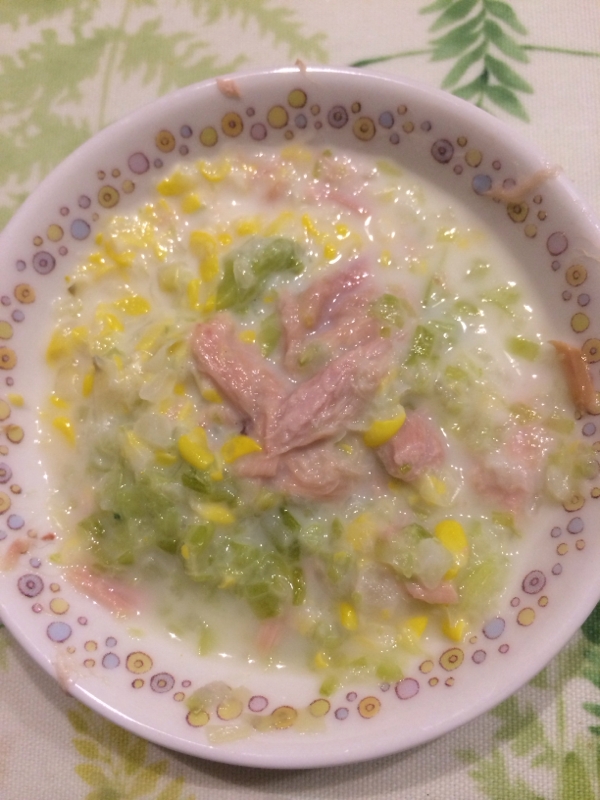 離乳食 ツナとお野菜のミルク煮