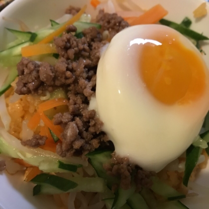 ☆フライパンで！！簡単ビビンバ丼☆