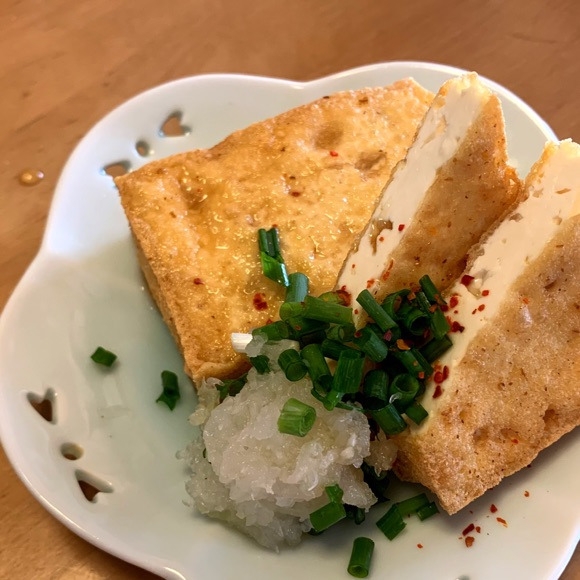 豆腐で厚揚げ⭐️冷凍して味噌汁にも♪