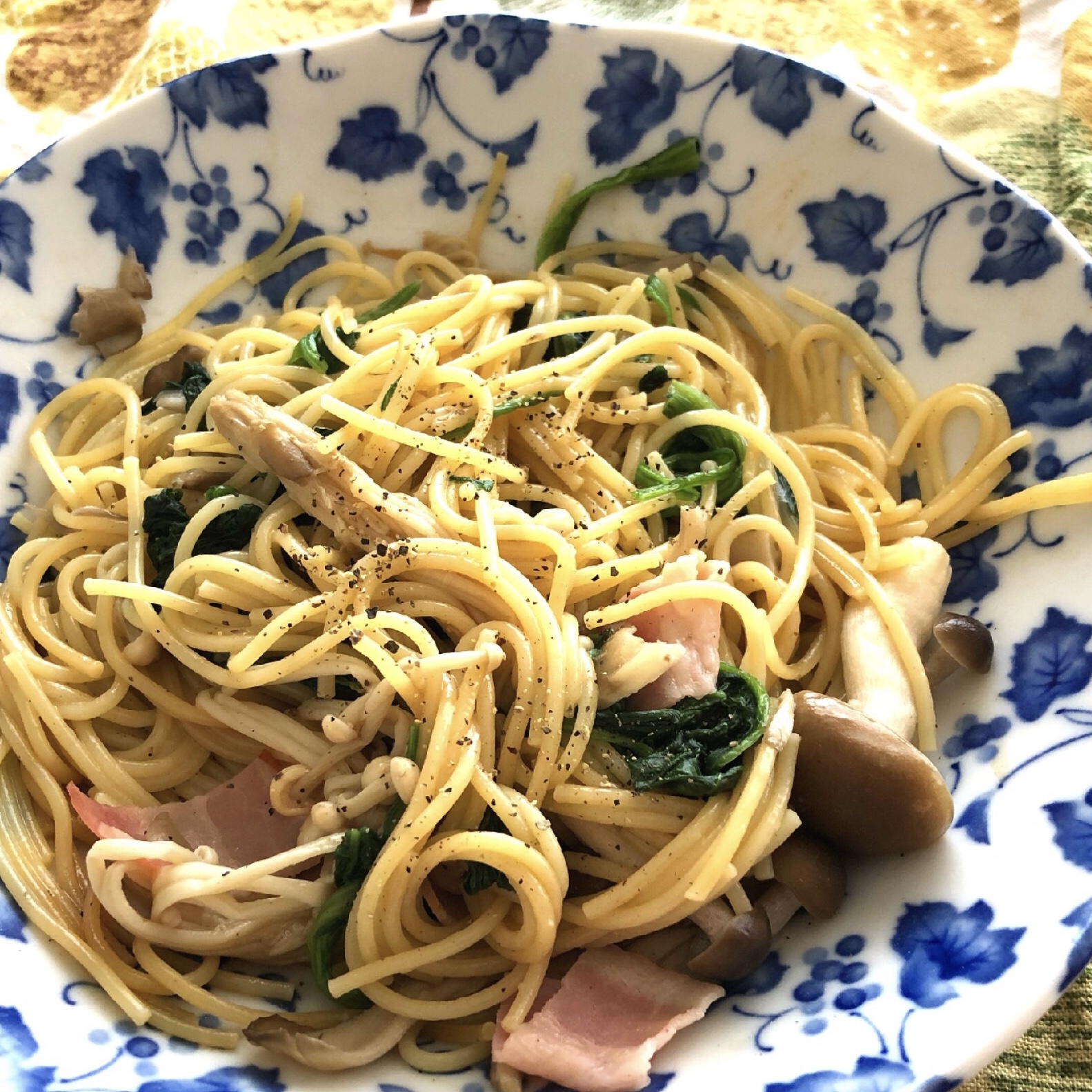 電子レンジで簡単に♩和風きのこパスタ