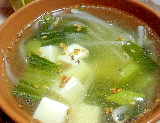 小松菜の中華スープ