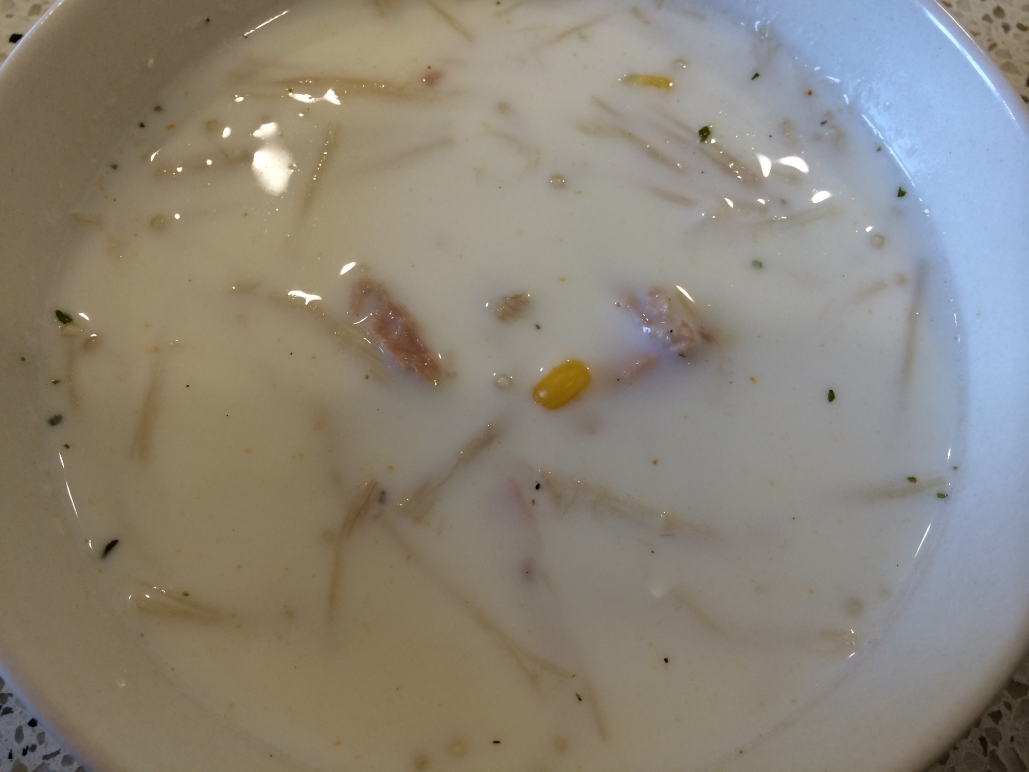 ツナとえのき茸のミルクスープ