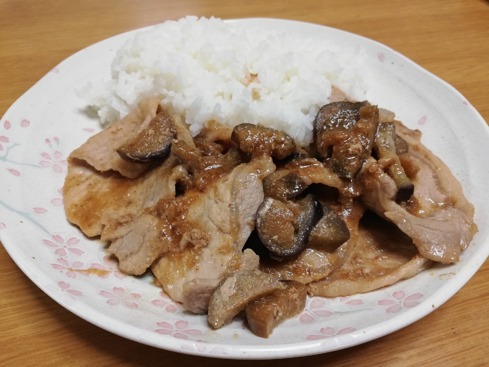 なすと豚肉のポン酢炒め