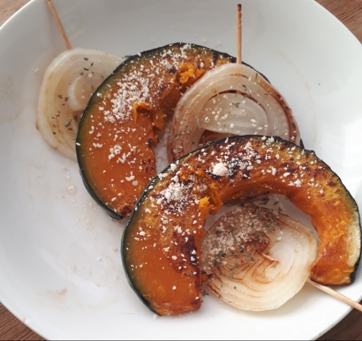 かぼちゃと玉ねぎのオーブン焼き レシピ・作り方 by ohana