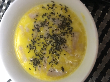 電子レンジで簡単ヘルシー、豆乳クラムチャウダー