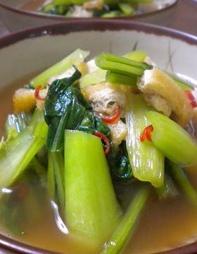 かぶの葉(大根葉)と揚げの中華煮びたし