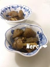 こんにゃくとキノコのおかか醤油炒め✿