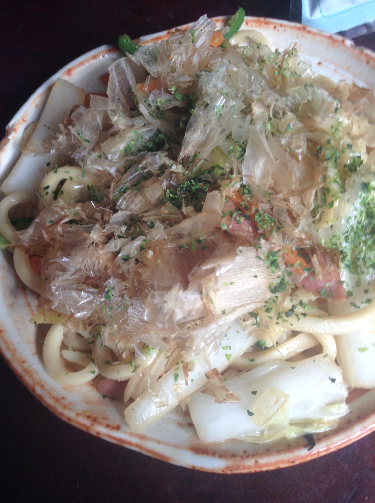 鶏モモと白菜の焼きうどん