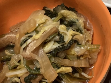 白菜水菜の煮浸し