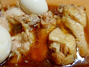 鶏手羽と卵の親子煮　圧力鍋使用