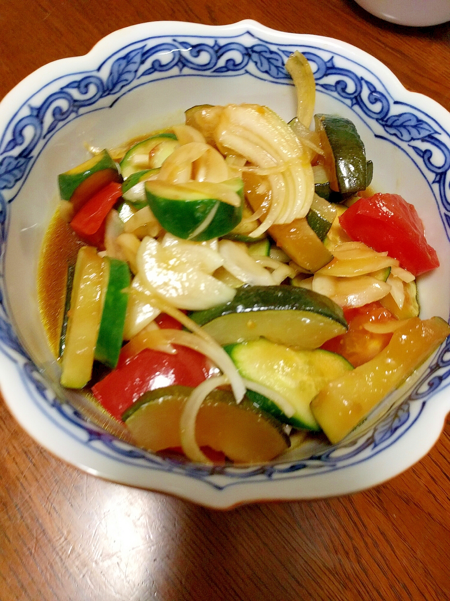 食欲増進!ズッキーニなど夏野菜たっぷり!酢醤油和え