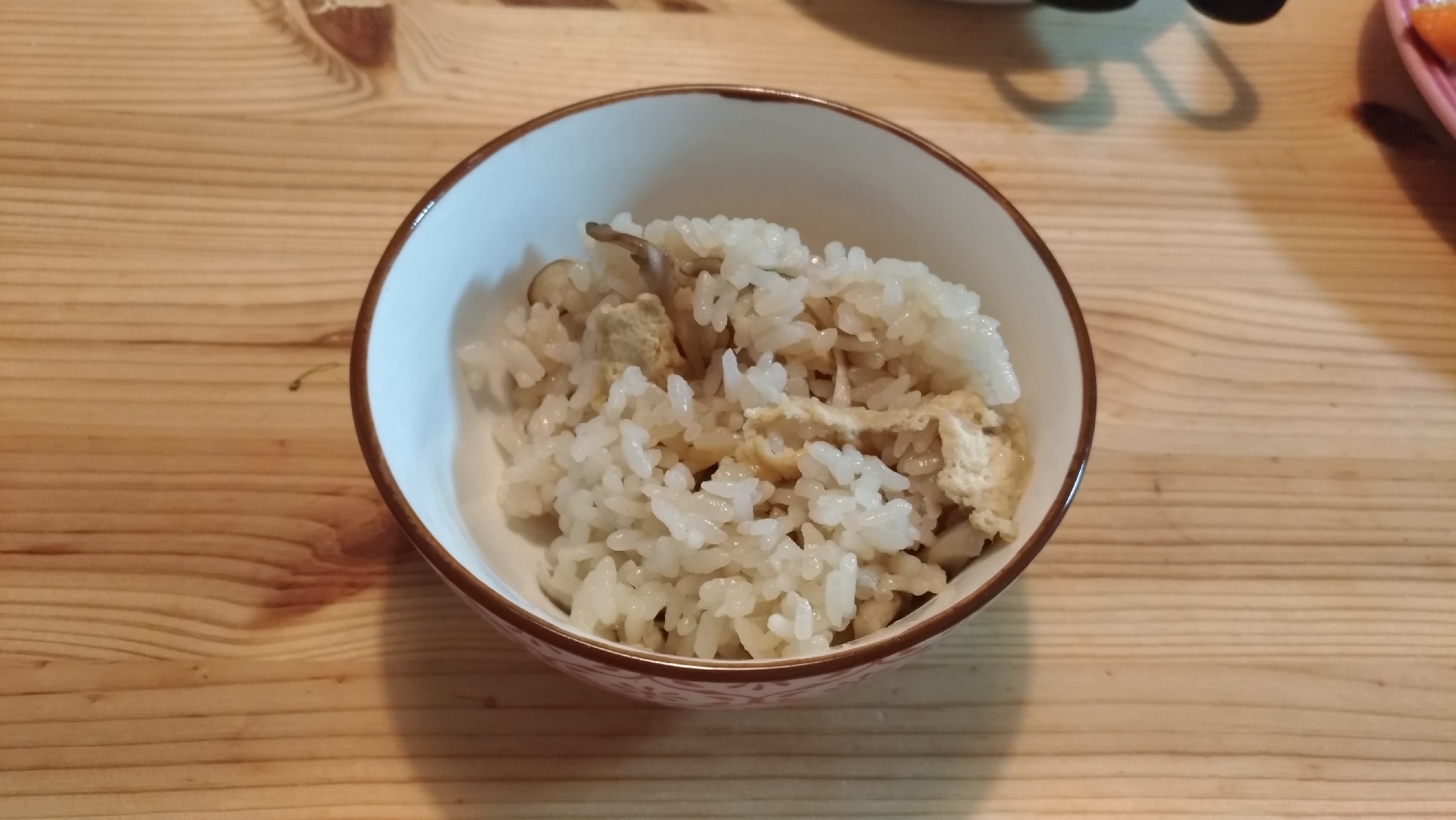 マイタケとあげの炊き込みご飯