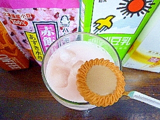 アイス♡コーヒービスケット入♡小豆ソイミルク酒