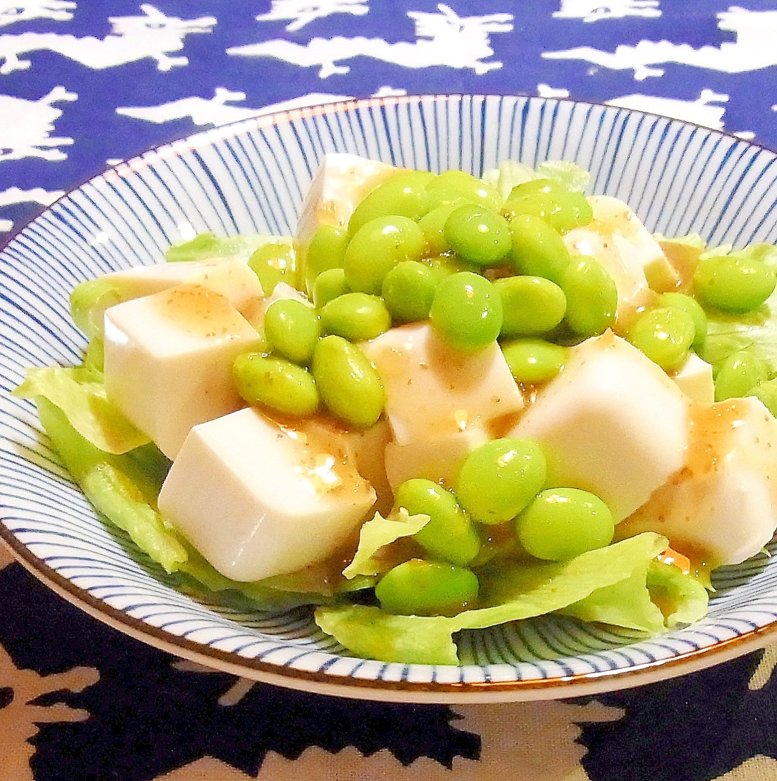 枝豆と豆腐のサラダ