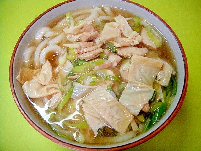 湯葉と鶏のあんかけうどん