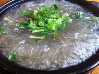 牛ハムと春雨の中華スープ