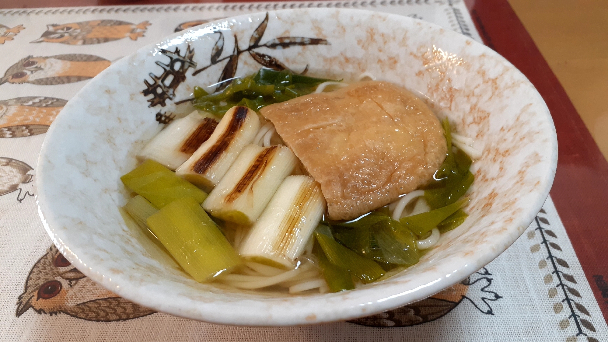 和食麺類のお供‼️焼きねぎときつねにゅうめん❗