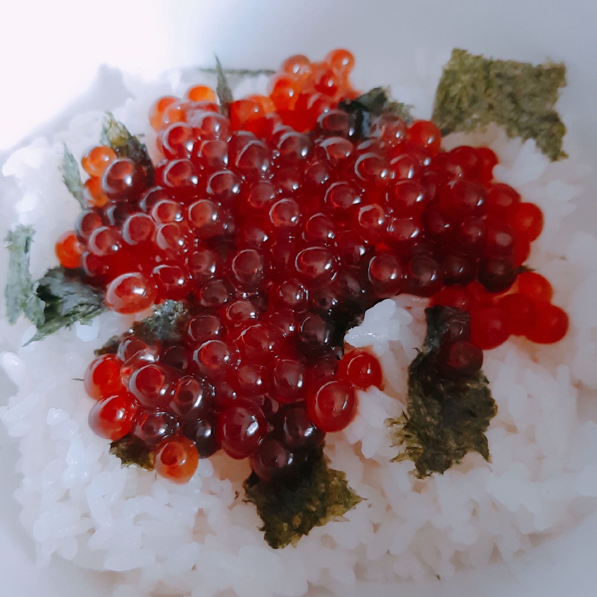 わさび醤油ご飯のいくら丼