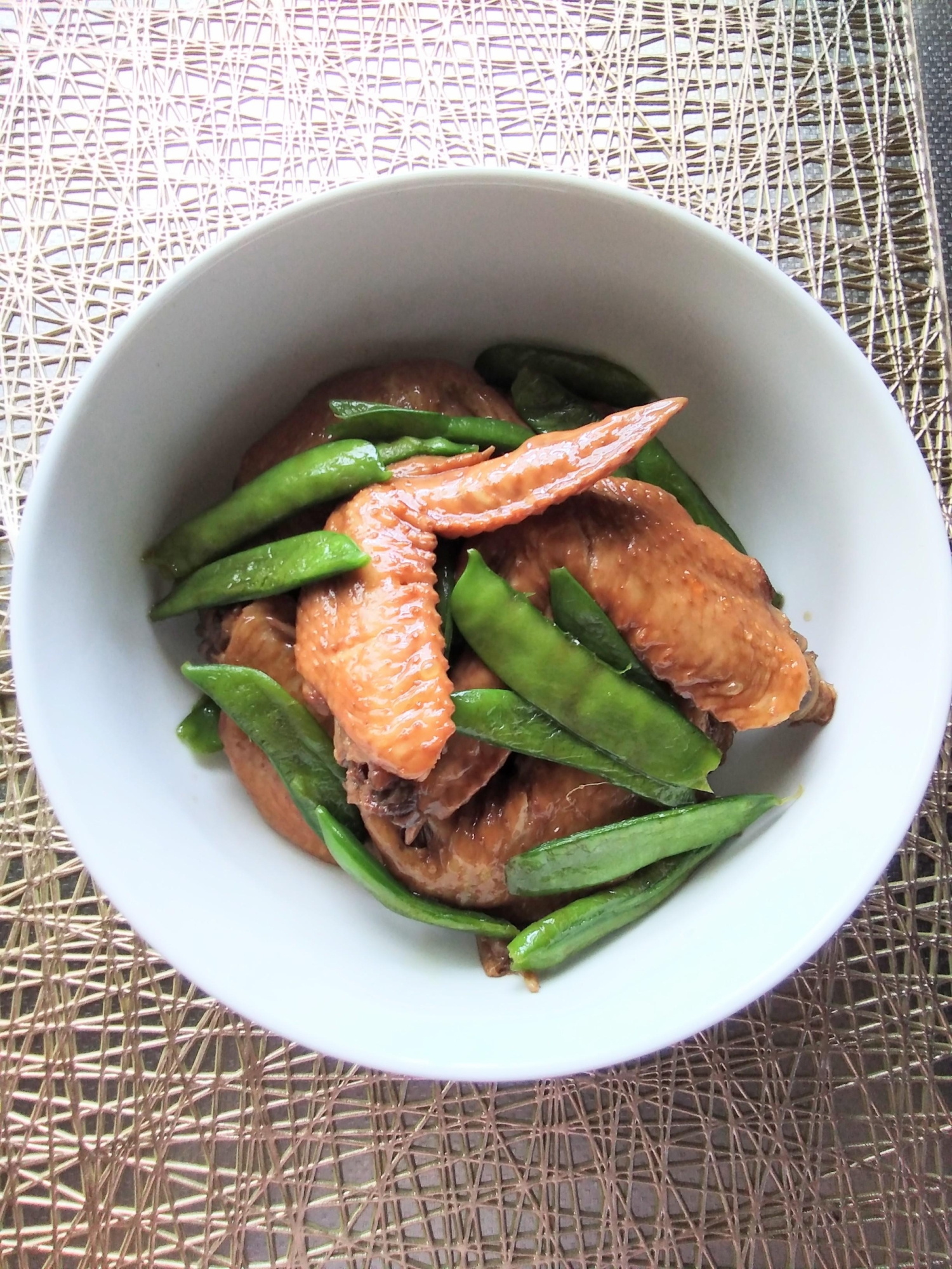 手羽先☆手羽先とスナップエンドウのポン酢醤油煮