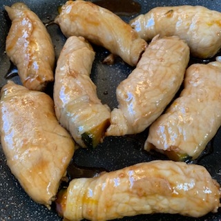 甘辛かぼちゃの肉巻き