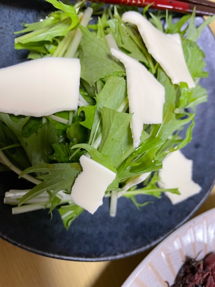 【簡単・スピード】チーズと水菜のサラダ
