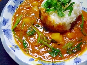 水不使用★ほうれん草の濃厚トマトカレー