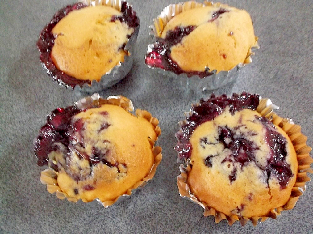 クリームチーズｉｎブルーベリーマフィン レシピ 作り方 By ぷーこ6471 楽天レシピ