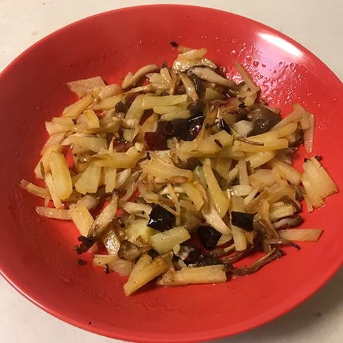 ポテトとエノキの炒め物