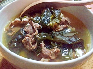 簡単! 韓国風牛肉とワカメのスープ