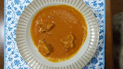 初めて、作ったバターチキンカレーです。ルーのカレーより、時間がかかりましたが、やさしい味で美味しく頂きました。