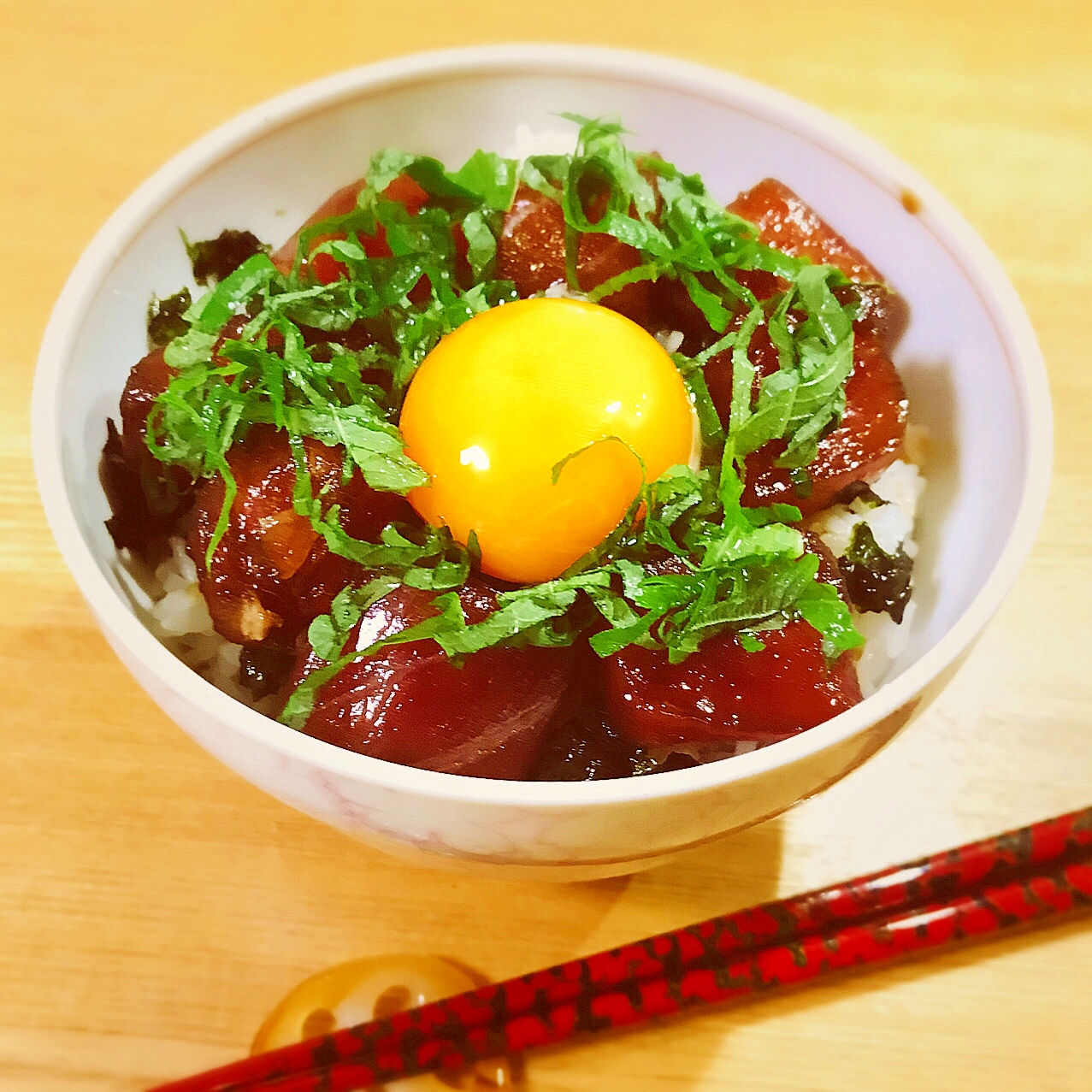 簡単丼ぶりランチ☆マグロの漬け丼